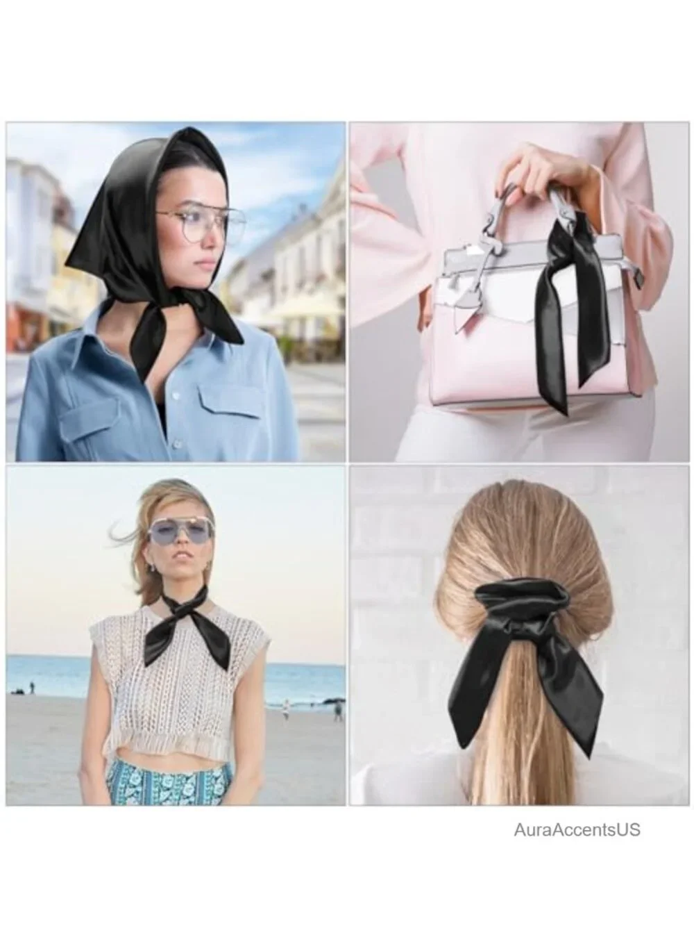 Satin Scarf 23.6'' Square Head Bandana Halloween Costume Accessory